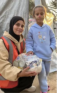 Community food support initiative organized by the Activit team in Gaza